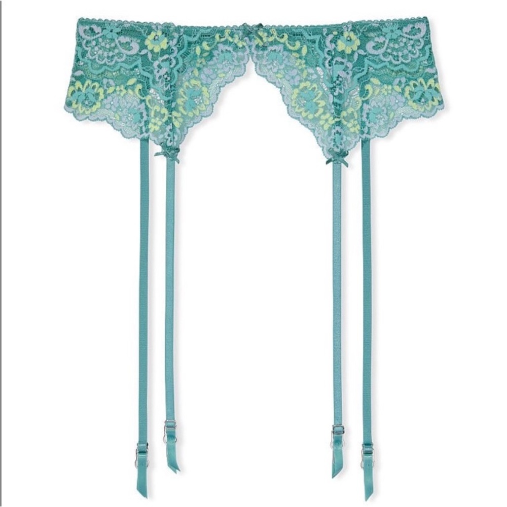 Victoria’s Secret dream angels floral lace garter belt NEW